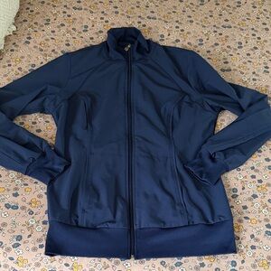 Navy Blue Cherokee infinity scrub Zip-Up Jacket